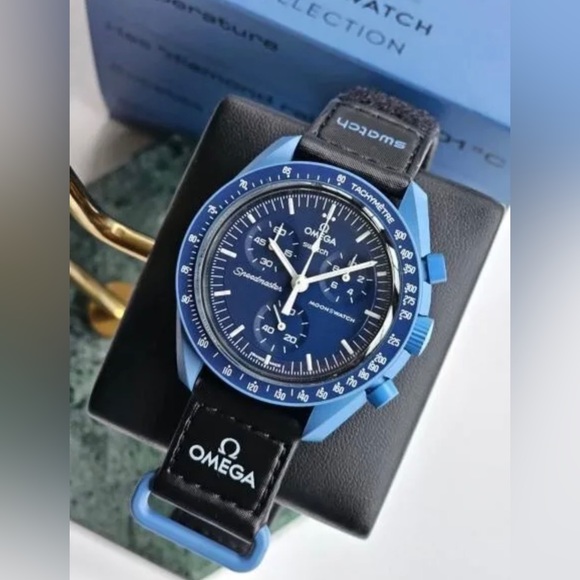 Omega X Swatch Moonswatch Mission to Neptune New & Unworn - Picture 3 of 4